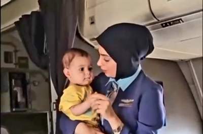 مهربانی مهماندار فلای‌کیش  